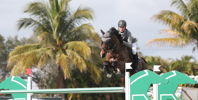 Newcomer Eoin McMahon makes a splash with victory in the $37,000 Adequan® WEF Challenge Cup round two