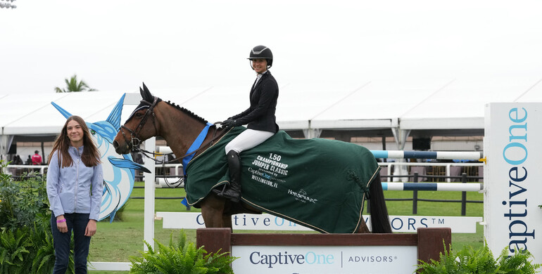 Adrienne Sternlicht leaves it all on the field for 1.50m victory