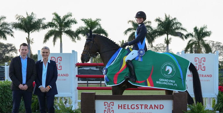 Grace Debney races to win the $50,000 Helgstrand Jewellery 1.45m Grand Prix CSI2*