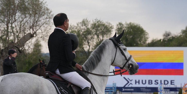 Rene Lopez Lizarazo and Stalognia take Thursday's biggest win at CSI5* Hubside Jumping Grimaud