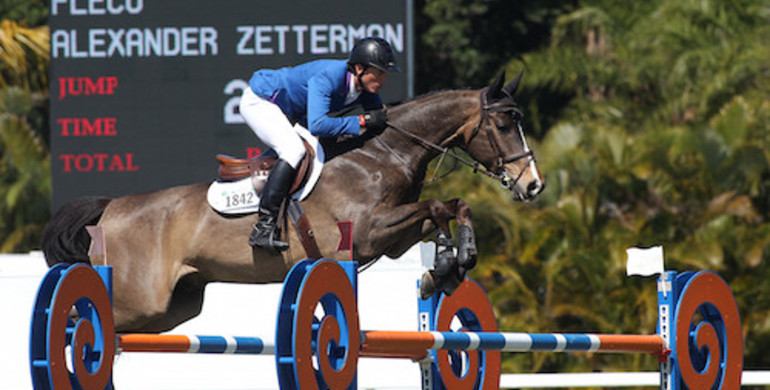 Alexander Zetterman and Flecu top $34,000 Suncast® 1.50m Championship Jumper Classic at the 2015 WEF