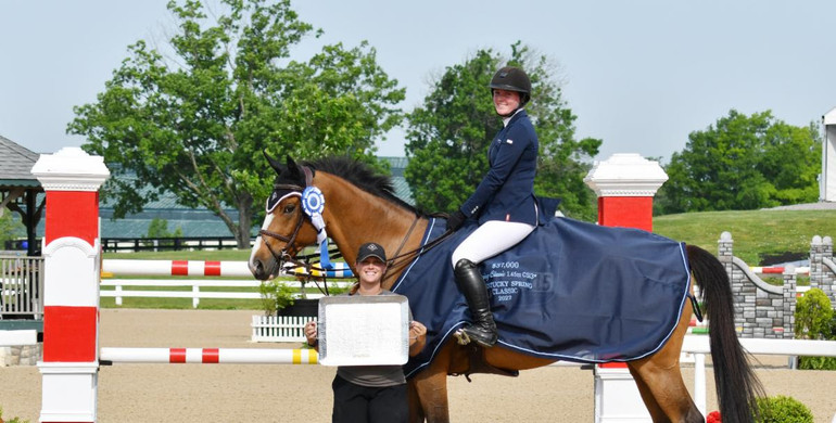 Spring storms can’t stop Cathleen Driscoll and Arome from coming out on top in $37,000 Kentucky Spring Classic 1.45m CSI3*