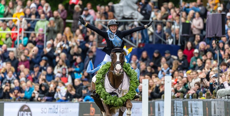 Cassandra Orschel wins the 91st Hamburg Jumping Derby