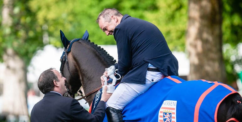 Cian O’Connor and Taj Mahal take the top honours in the CSI4* 1.50m Preis des Hessischen Ministerpräsidenten in Wiesbaden