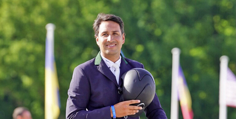 Luiz Francisco de Azevedo and Nashville take the top honours in Friday's CSI4* 1.45m Prize Zangersheide at Sentower Park