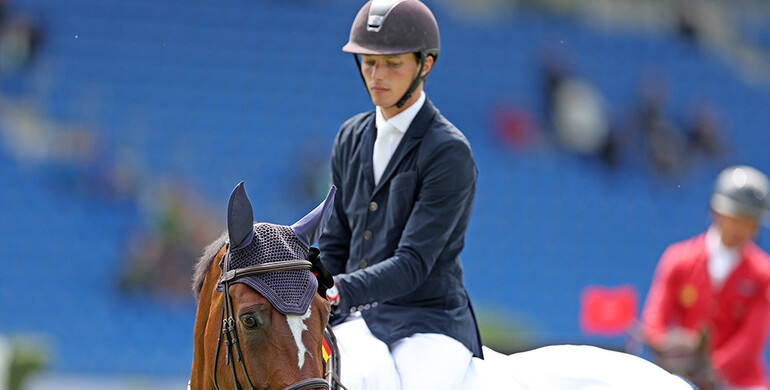 Edouard Schmitz and Babylone des Erables top Friday's 1.45m VBR-Prize at CHIO Aachen