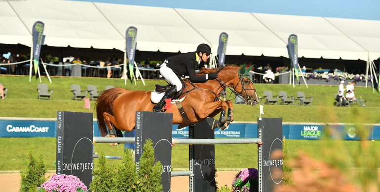 Rowan Willis and Blue Movie set the scene at Major League Show Jumping