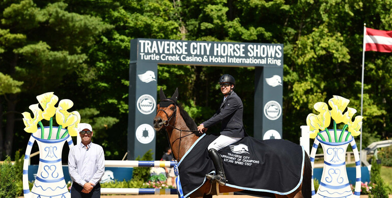 Santiago Lambre leads wire to wire in CSI3* Speed