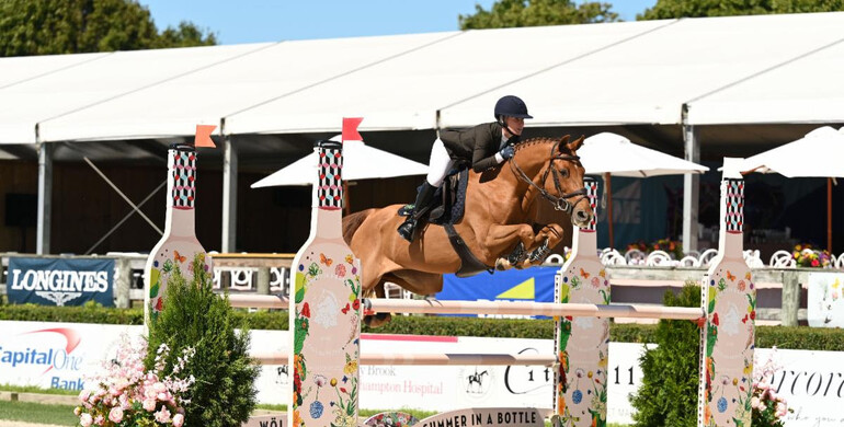 Amanda Derbyshire slices and dices to win Friday’s $37,000 Wölffer Estate CSI2* Grand Prix qualifier at the 2022 Hampton Classic Horse Show