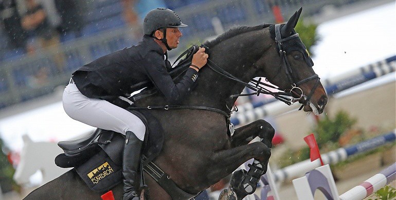 Marco Kutscher and Cornet's Cristallo win Friday's 1.50 class in Shanghai
