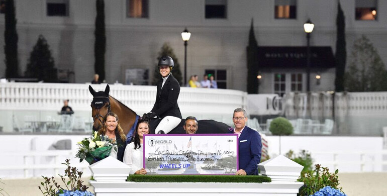 Jacqueline Steffens Daly pilots Freaky to victory in the $50,000 Wheels Up Welcome Prix CSI3*
