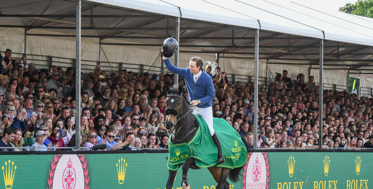 Martin Fuchs and Conner Jei win the CSI5* 1.60m Rolex Grand Prix at Royal Windsor Horse Show 2023