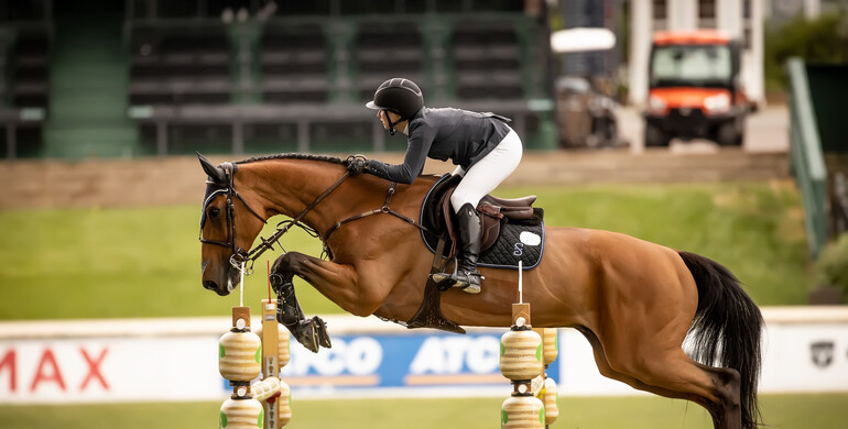 Adrienne Sternlicht and Faquitol-S fastest in the CSI5* 1.50m Recon Metal Cup at Spruce Meadows 'National'