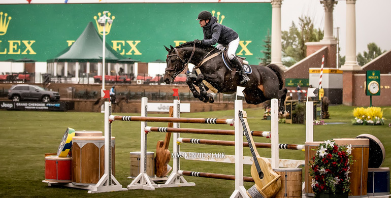 Ireland’s Darragh Kenny and Chic Chic brave the weather in ATB Cup at Spruce Meadows ‘National’