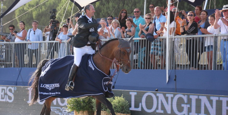 The riders for the Athina Onassis Horse Show in St. Tropez