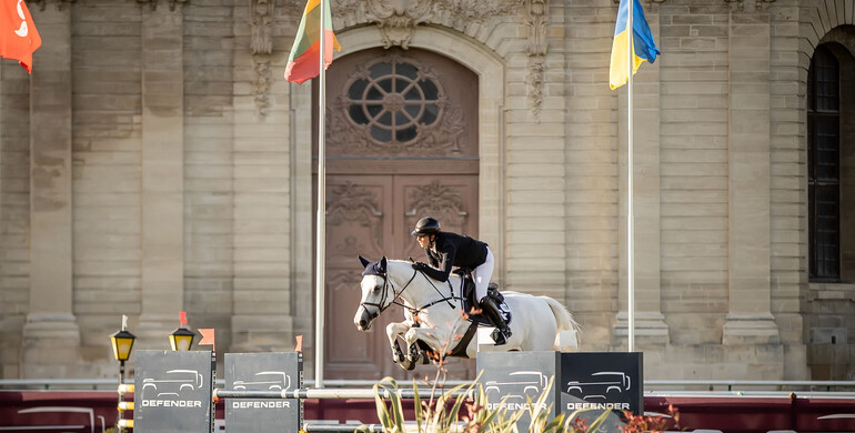 Kendra Claricia Brinkop and Ma Belle best in the CSI4* 1.45m Small Final Defender in Chantilly