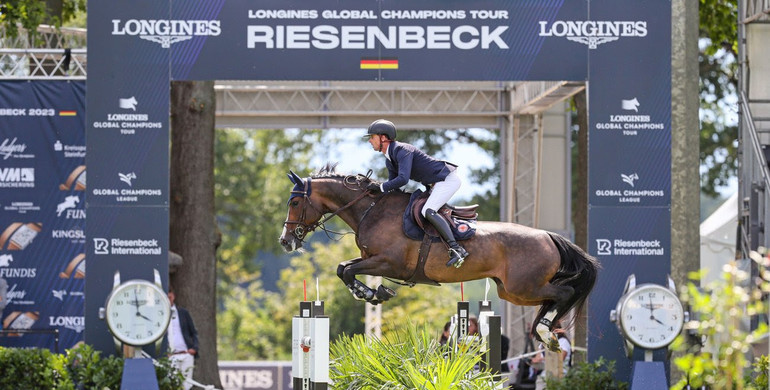 Ben Maher and Ginger Blue on top on the opening day of the Longines Global Champions Tour of Riesenbeck
