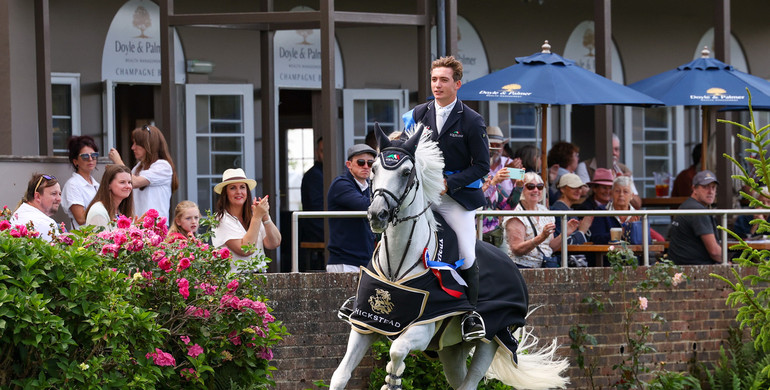 Jack Whitaker and Equine America Valmy de la Lande win the Royal International Salver at Hickstead