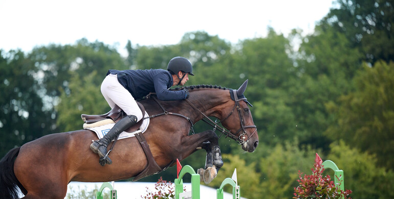 Rene Dittmer and Corsica top the CSI4* 1.50m Championat of Itzehoer Versicherung at Hof Waterkant