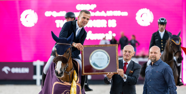 Wilm Vermeir and Dirina O.H. Z win Thursday's CSIO4* 1.50m in Warsaw