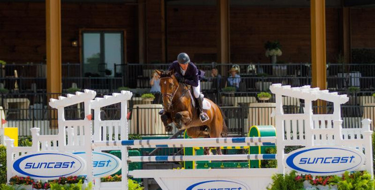 Welles and Boo Van Het Kastanjehof lay down the heat in Suncast® FEI Welcome at Tryon Summer 1