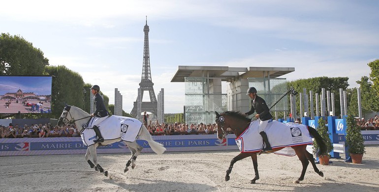 It's a tie for Karim Elzoghby and Ben Maher in the the Prix de la Ville de Paris