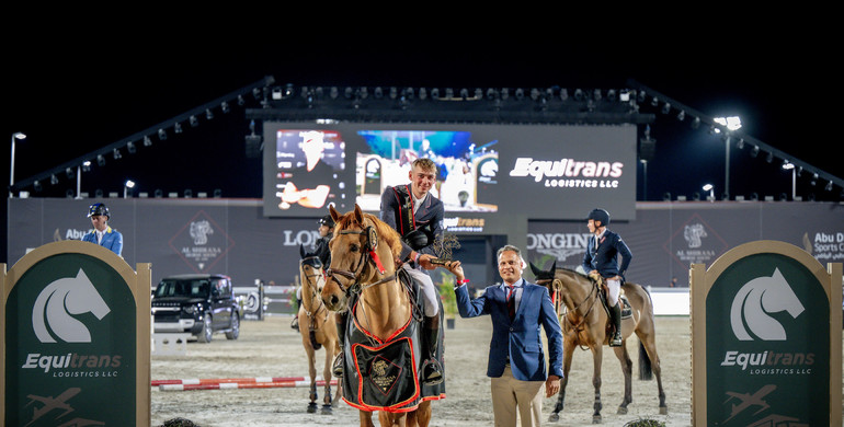 Joseph Stockdale and Ebanking best in the CSI4*-W 1.50m Equitrans Logistics Diamond Tour in Abu Dhabi