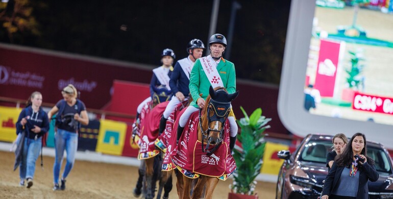 Gerfried Puck and Equitron Naxcel V win the CSI4* Grand Prix at the Doha Tour