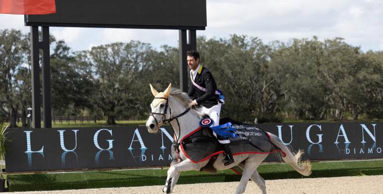 Rowan Willis and Wellington Grey Goose fly to the top spot in the $100,000 Lugano Diamonds 1.45m Grand Prix CSI2*