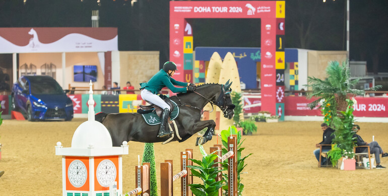 Abdullah Alsharbatly and Alamo win the CSI5* Grand Prix at the Doha Tour 2024