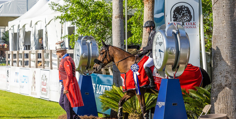 Simon McCarthy and Gotcha with Friday's biggest win at CSI4*-W Live Oak International