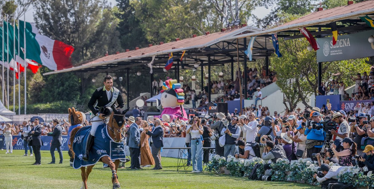 Nicola Philippaerts and H&M Luna van't Ruytershof win the Longines Global Champions Tour Grand Prix of Mexico City