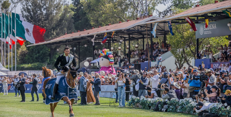 Nicola Philippaerts and H&M Luna van't Ruytershof win the Longines Global Champions Tour Grand Prix of Mexico City