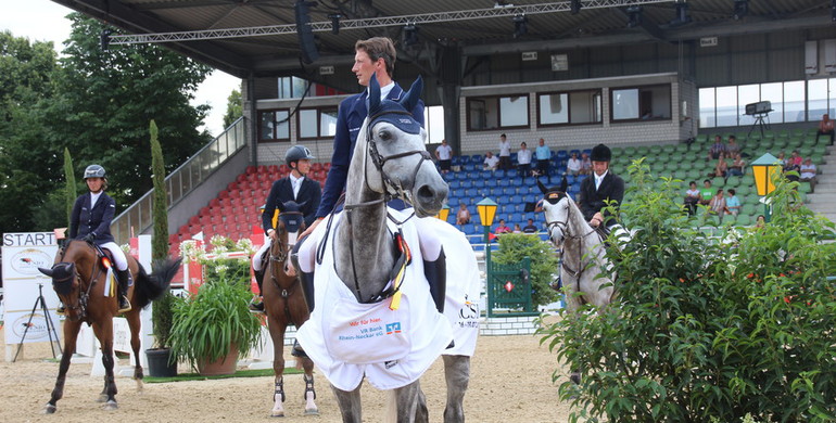 Daniel Deusser and Comtesse vt Ertsenhof Z to the top in the youngster final in Mannheim
