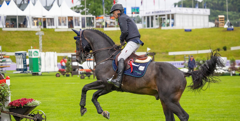 Victory for Denis Lynch and Vistogrand in Saturday's CSIO5* 1.50m Prize MS Direct Group in St Gallen
