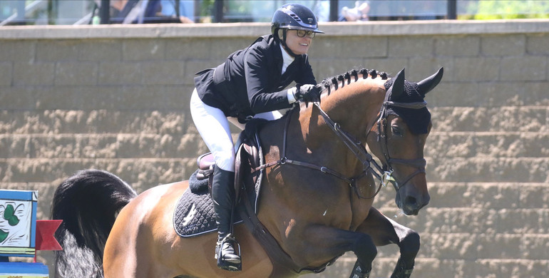 Erynn Ballard best in the CSI5* 1.50-1.55m The Mustangs at Spruce Meadows