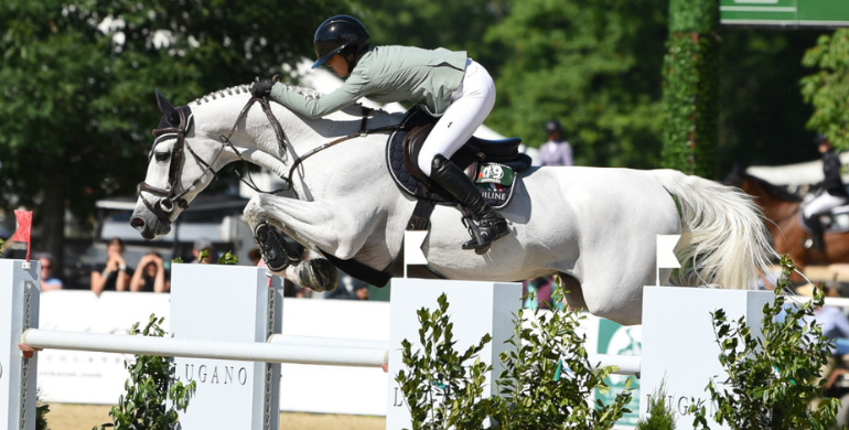 Mimi Gochman and Cosmos BH lead the way in the $226,000 FEI 4* Upperville Jumper Classic co-presented by Ethel M Chocolates and Lugano Diamonds at the Upperville Colt & Horse Show presented by MARS Equestrian™