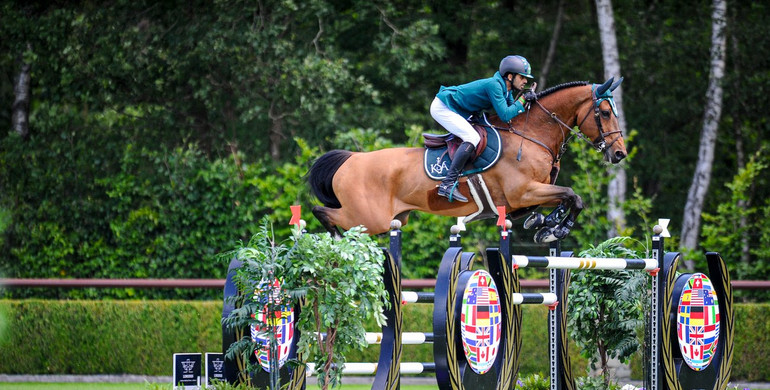 Khaled Almobty and Jaguar King WD win Sunday's CSI4* Grand Prix at Longines Tops International Arena
